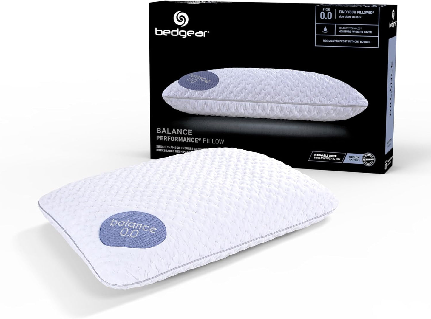 Bedgear Balance Performance Pillow - Moisture Wicking Comfort