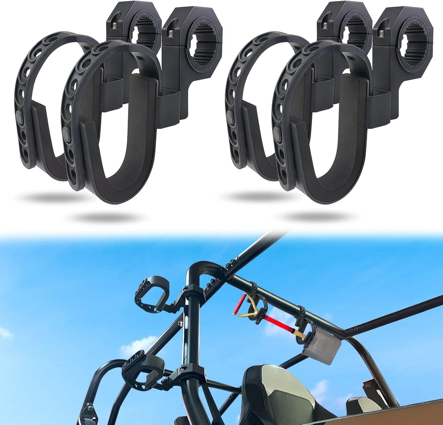 StarknightMT UTV Gun Holder - Versatile Tool Racks for Roll Bars