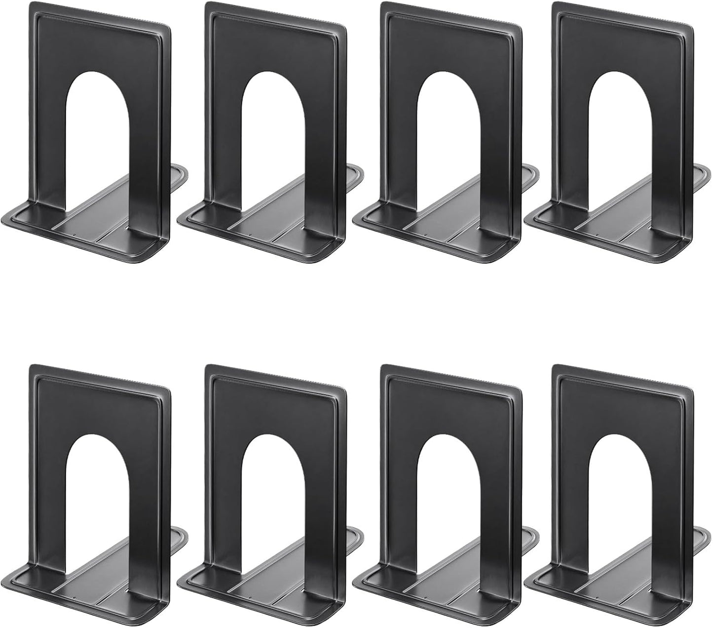 MaxGear Heavy Duty Metal Book Ends for Organizing Your Space