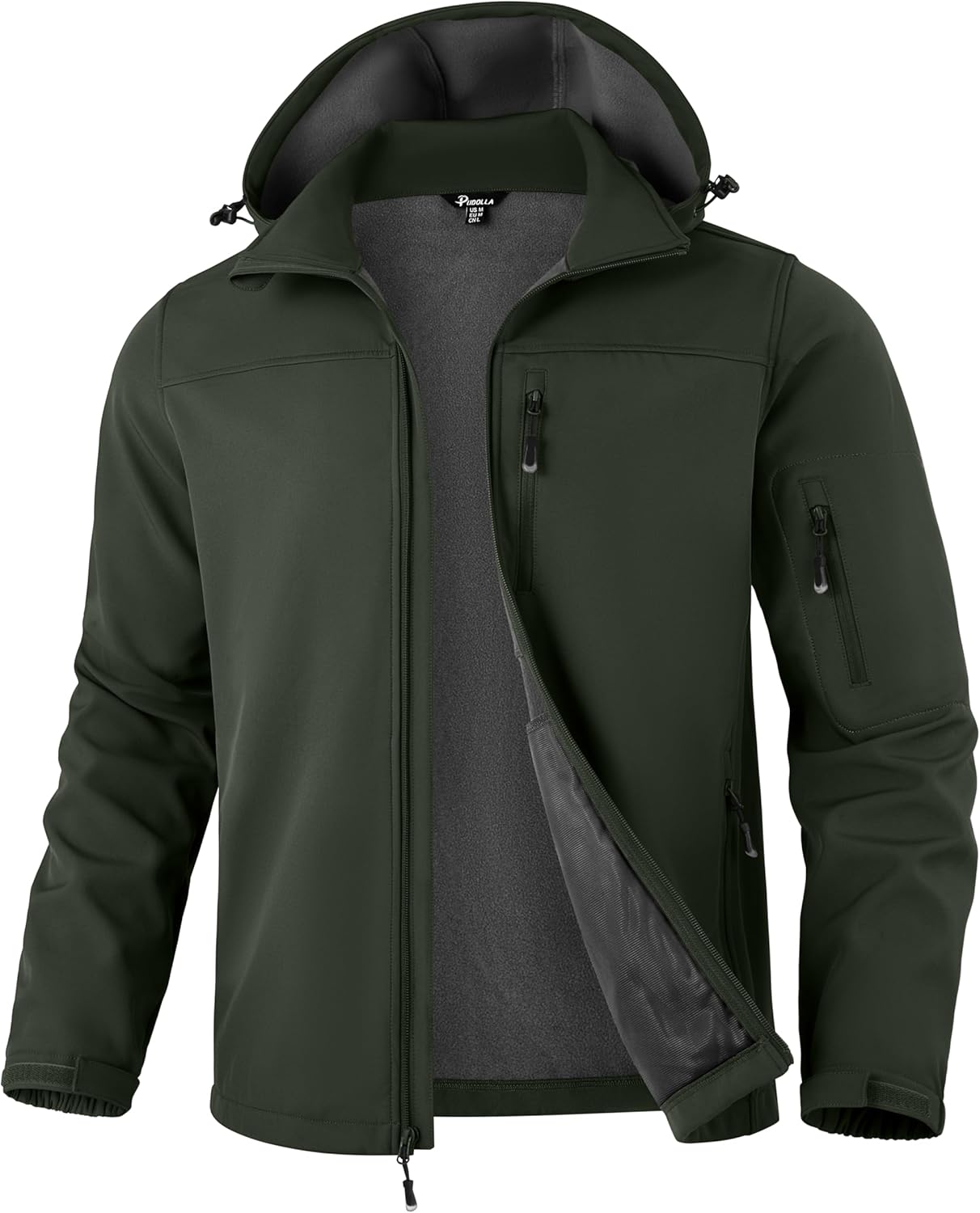 Pudolla Men's Softshell Jacket for Winter Work and Hiking