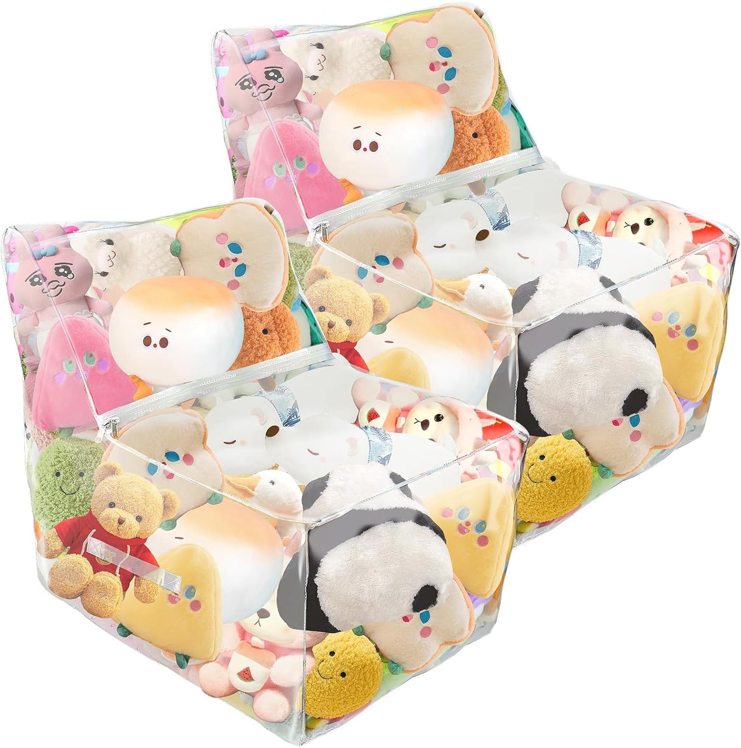 Clear PVC Stuffed Animal Organizer - Easy Storage & Decor!