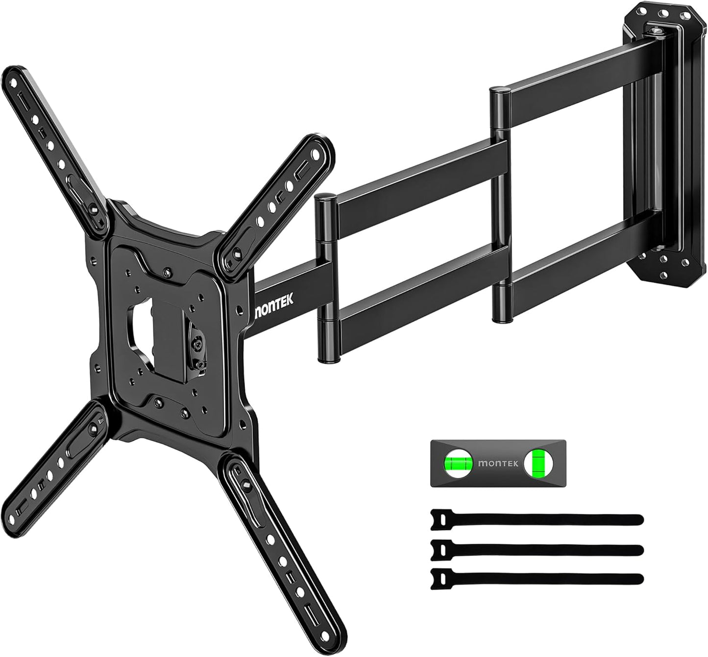 monTEK Long Arm TV Wall Mount - Full Motion Swivel & Tilt