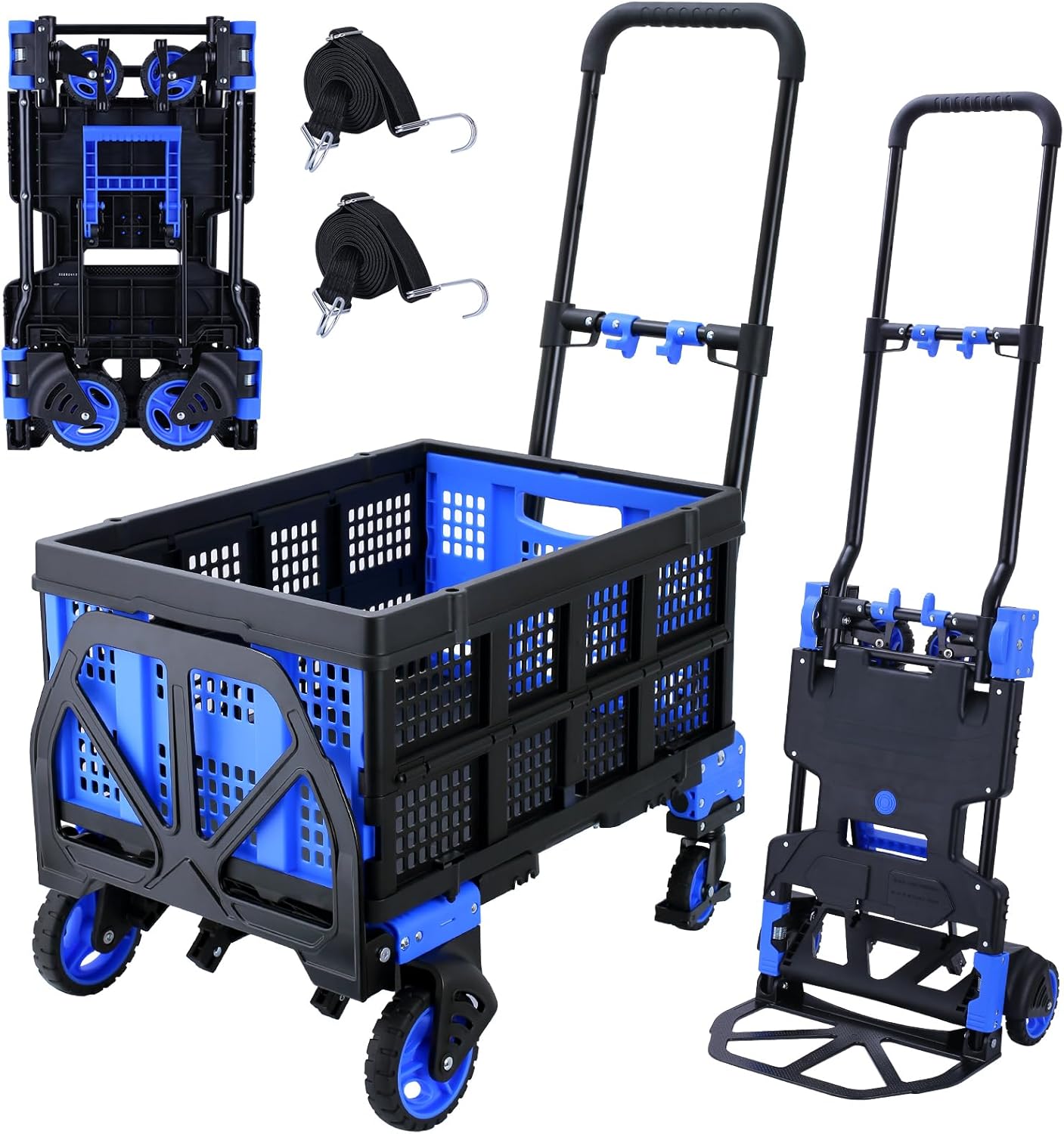 2-in-1 Folding Hand Truck Dolly for Easy Moving and Storage