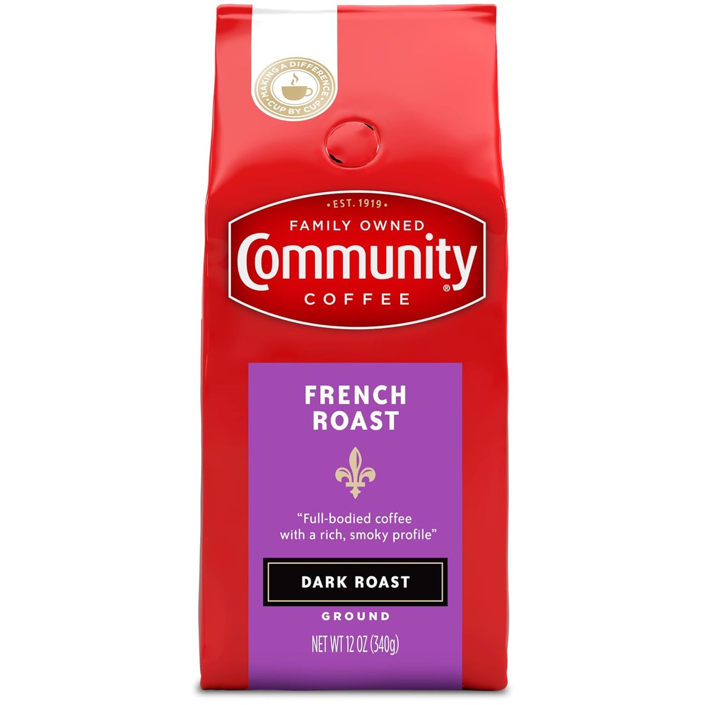 Rich & Bold French Roast Ground Coffee - 12 oz Bag