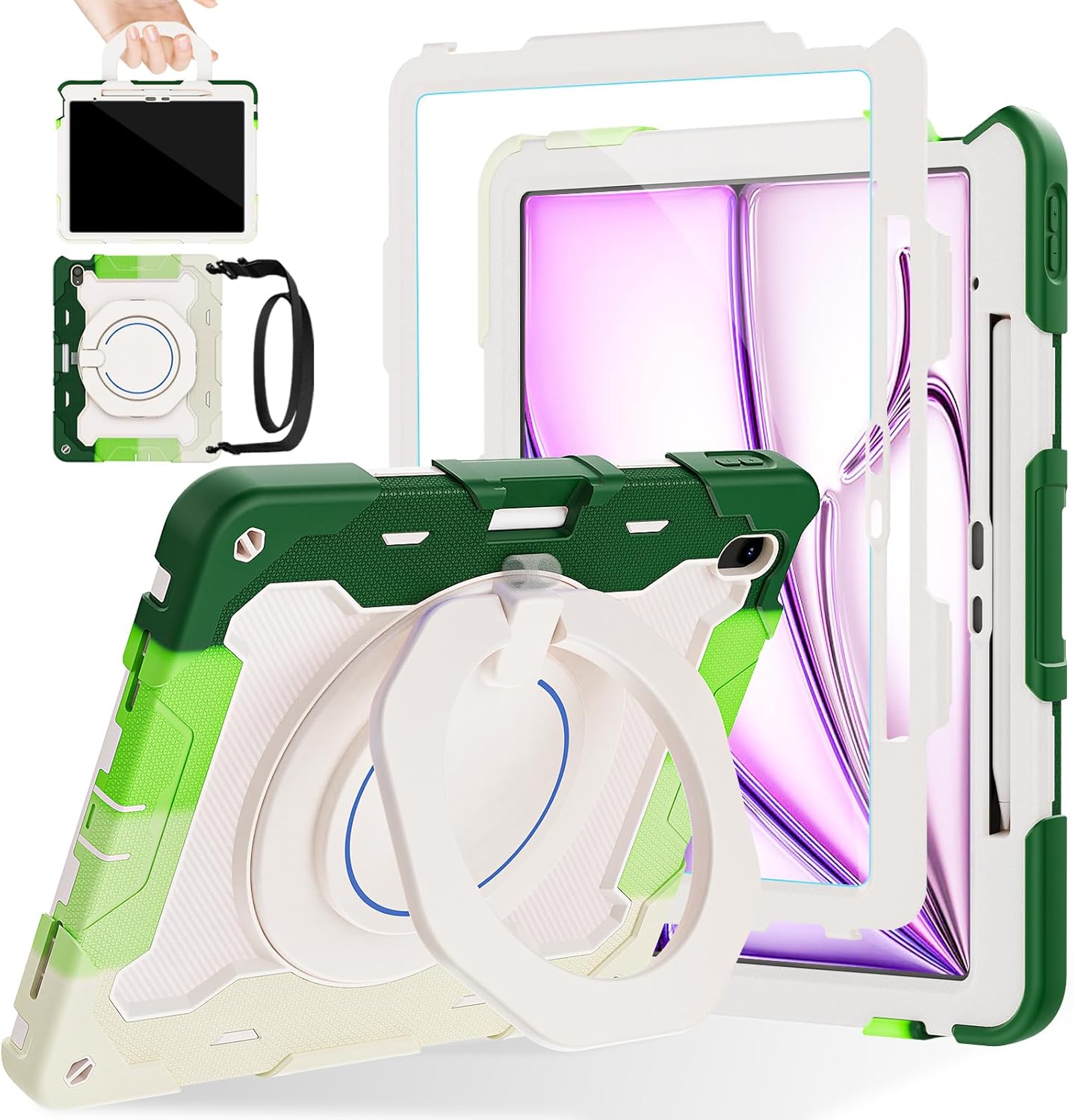 ROISKIN iPad Air 13 Inch Case with Rugged Protection for Kids