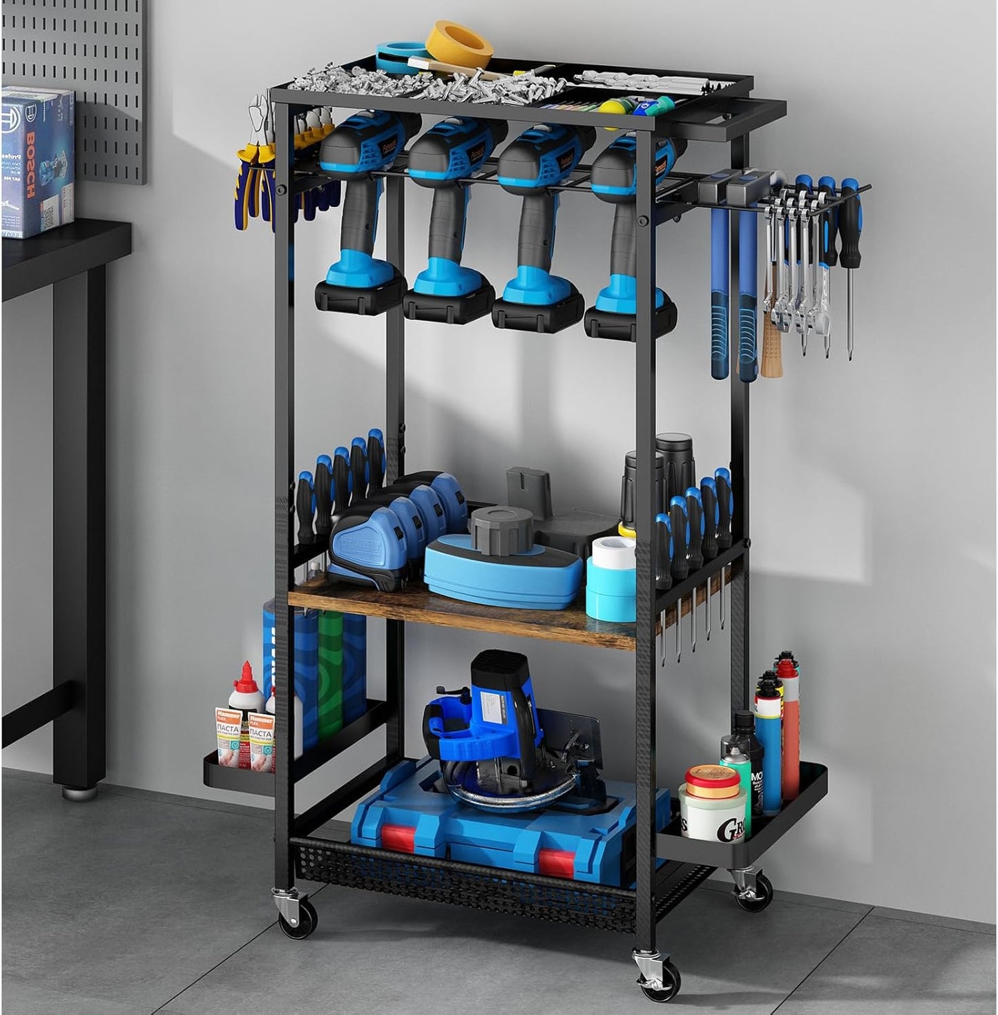 Ultimate Garage Tool Organizer Cart by GILLAS