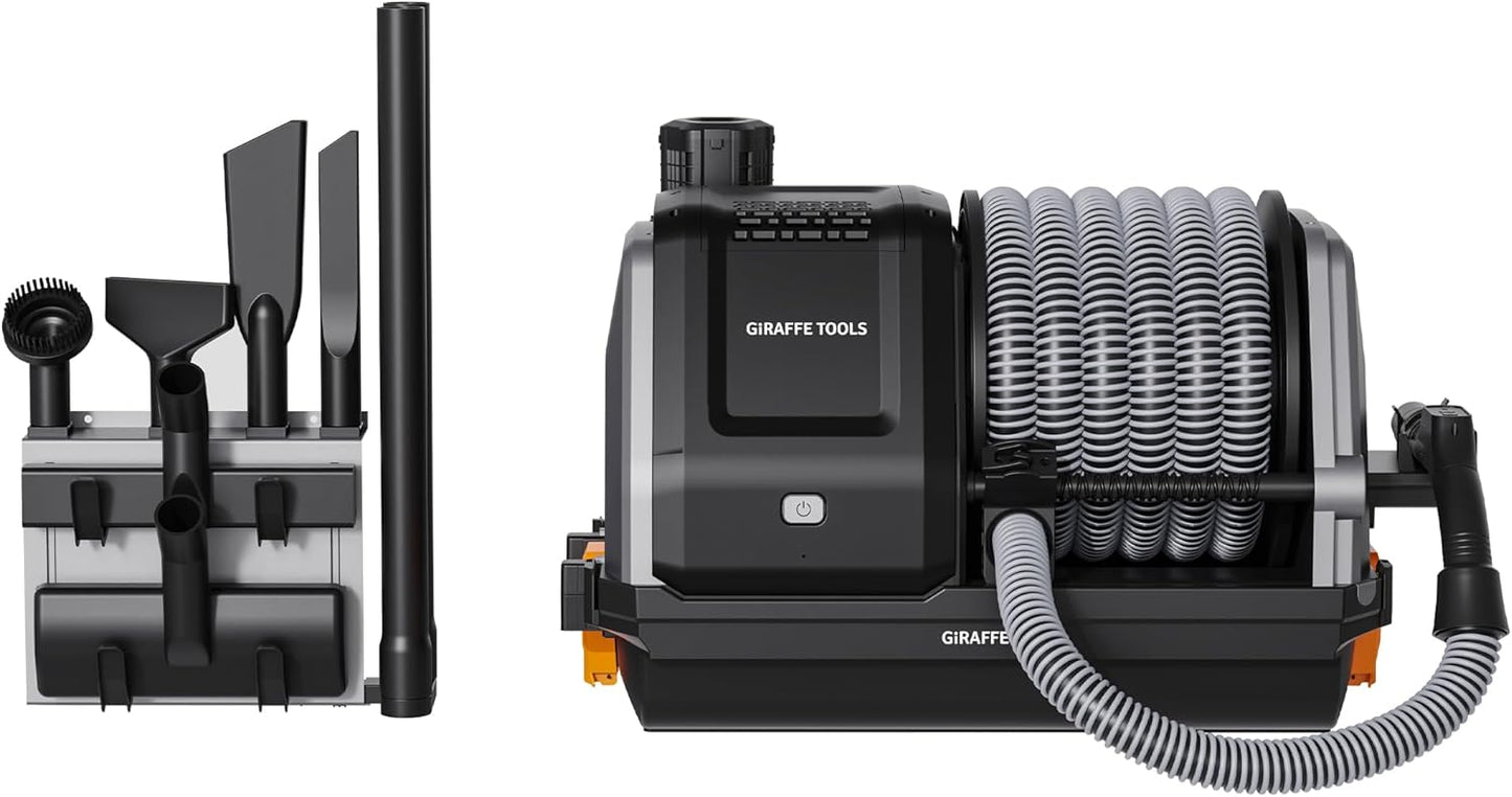 Giraffe Tools Wall-Mounted Vacuum - Powerful Cleaning with RemoteCtrl