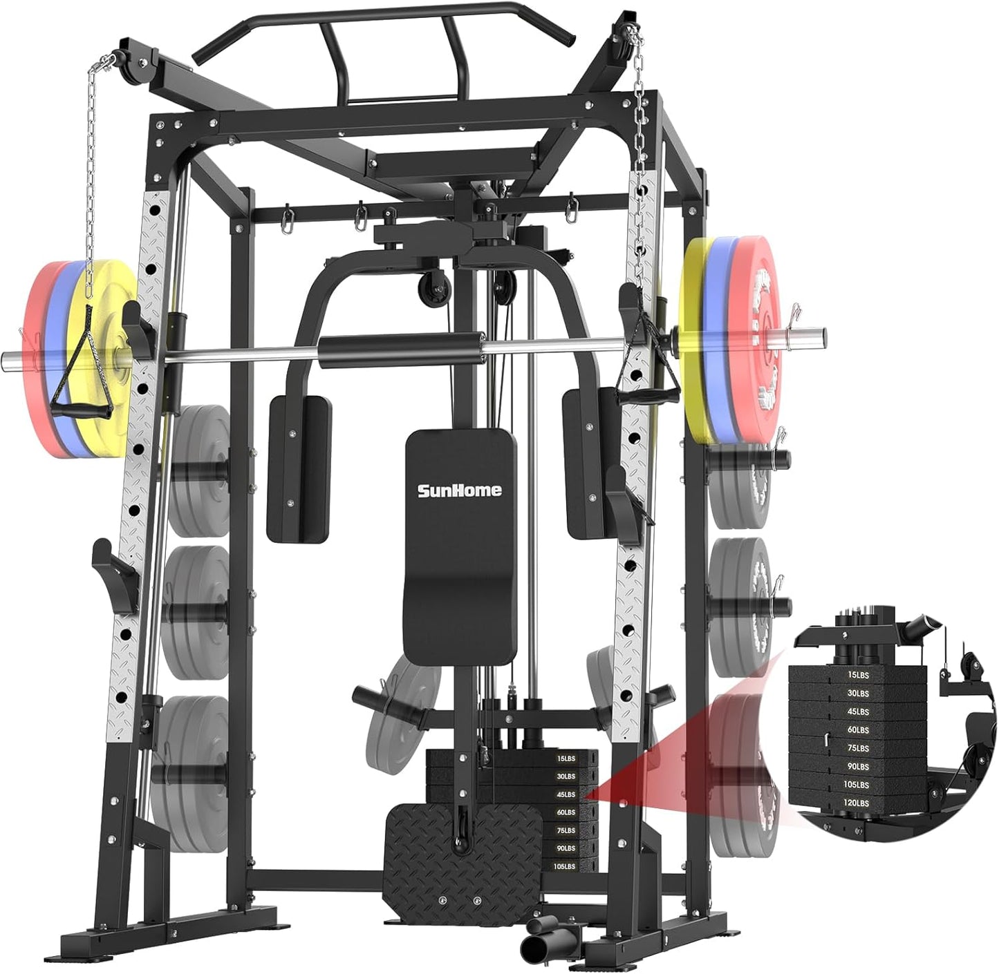SunHome Smith Machine - All-in-One Home Gym Powerhouse!