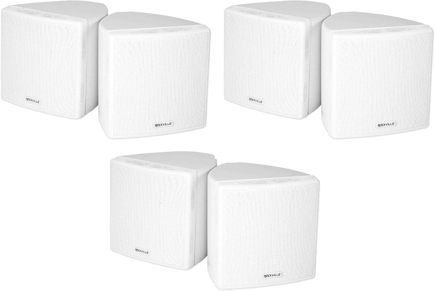 Rockville White Swivel Wall Mount Speakers