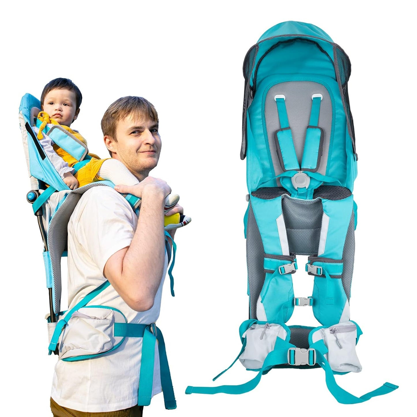 Baby Hiking Backpack Carrier with Rain Cover and Sun Shade