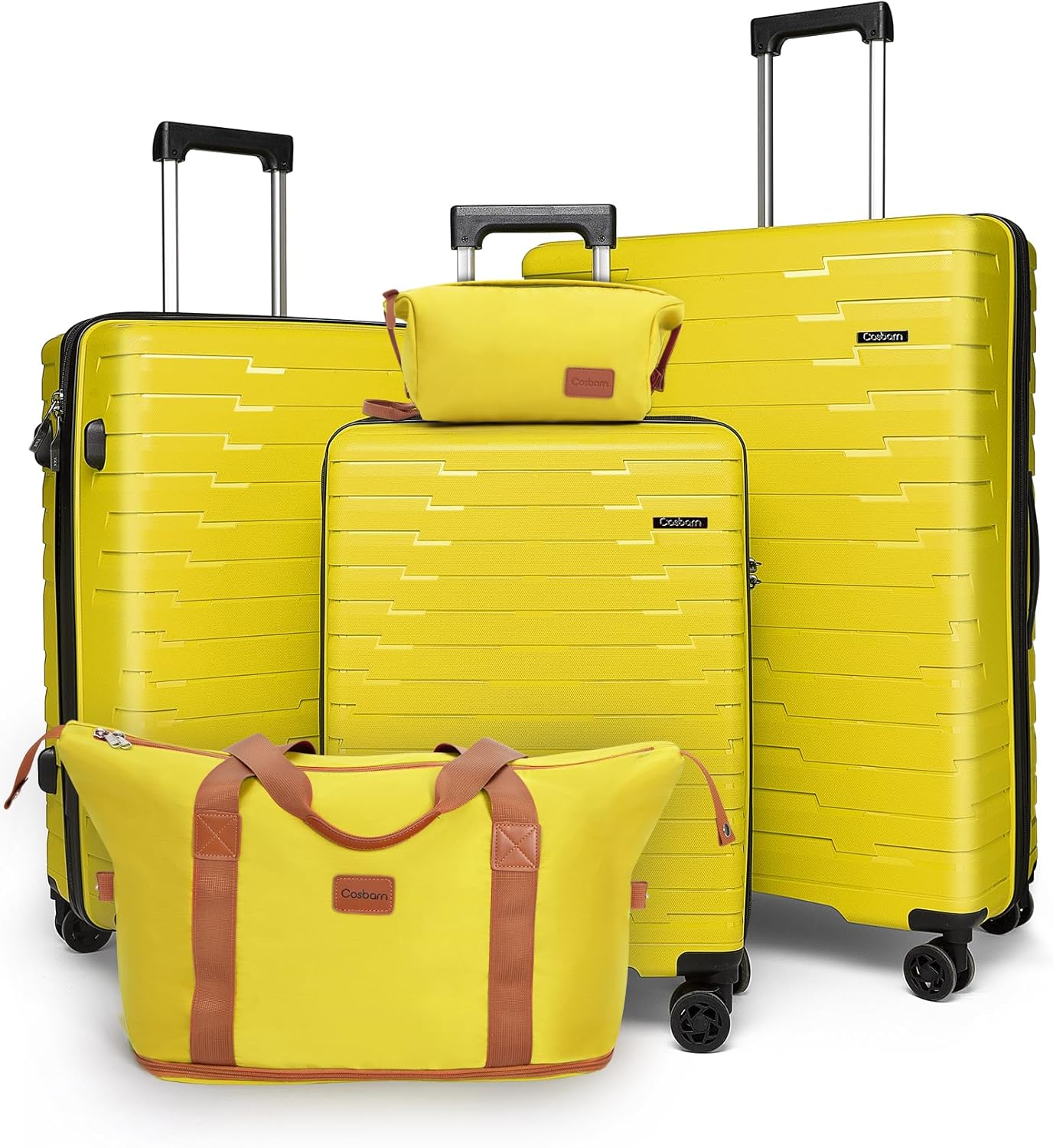 Luggage Sets 5 Piece with Upgraded Wheels and TSA Lock