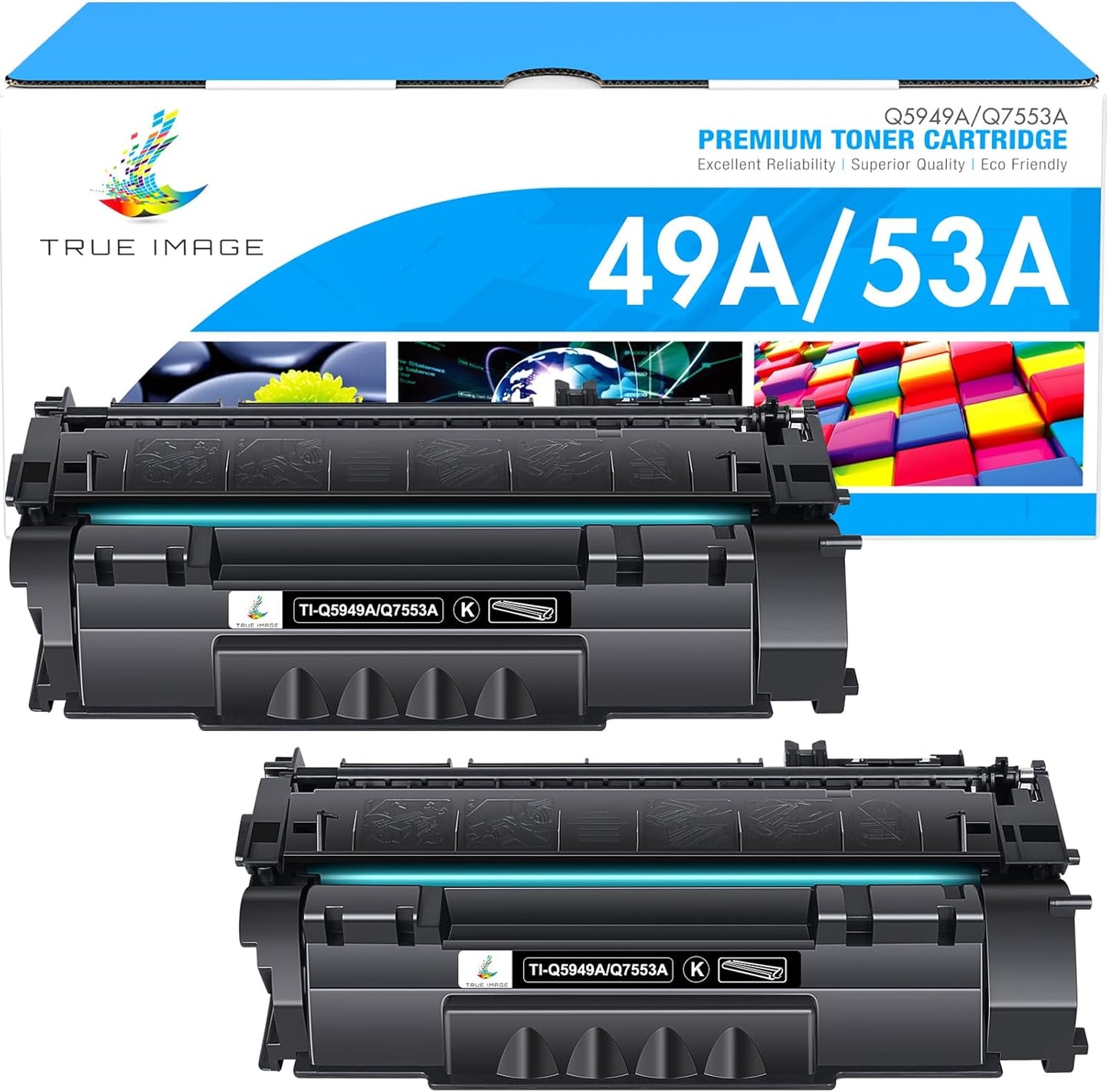 TRUE IMAGE Compatible Toner Cartridge for HP 49A 53A 49X 2-Pack