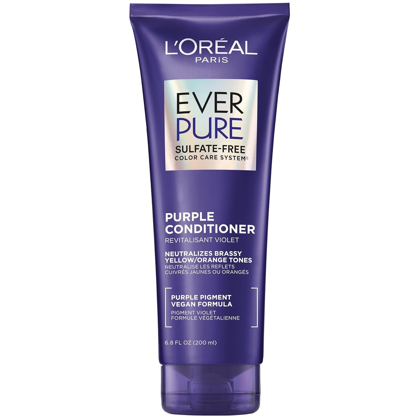 LOreal Paris Brass Toning Purple Conditioner for Blonde Hair, 6.8 Fl Oz