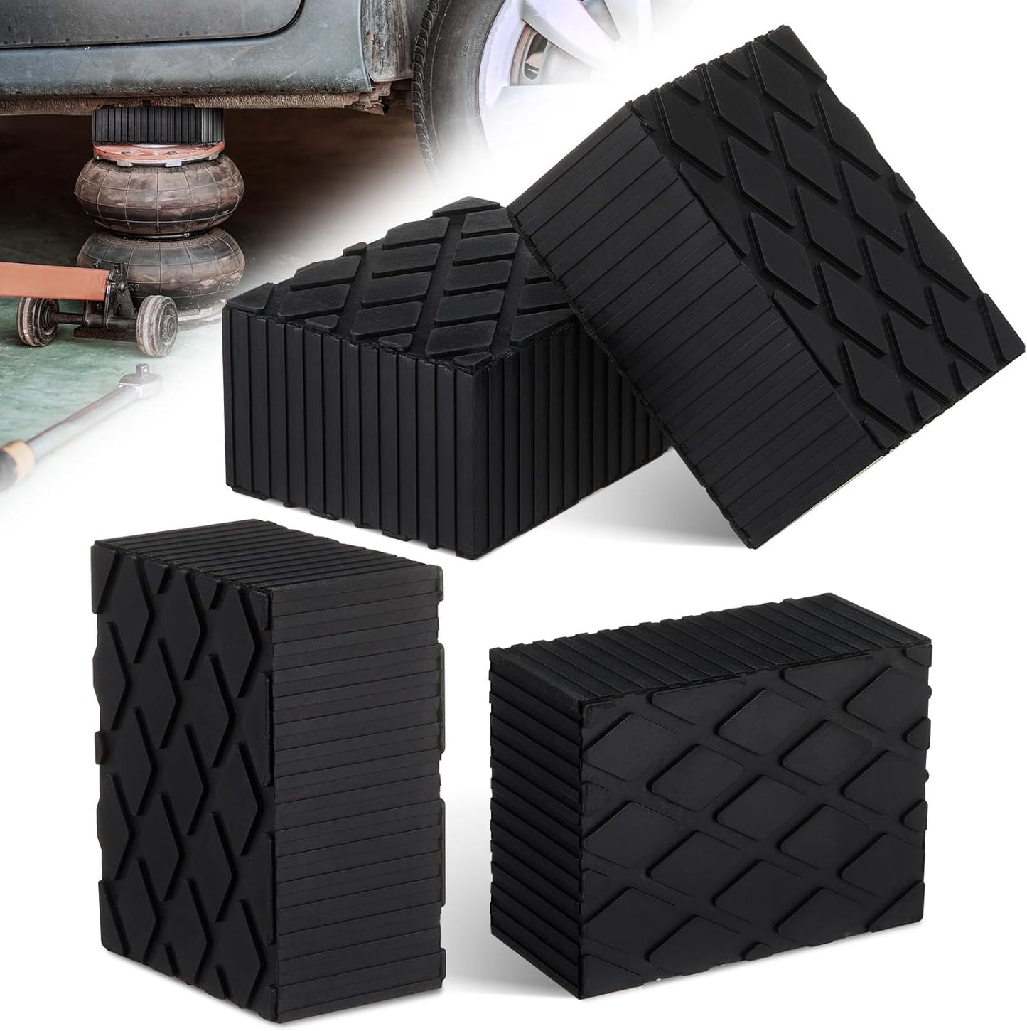 Pangda Solid Rubber Auto Lift Block Spacer Pad for Jacks & Racks