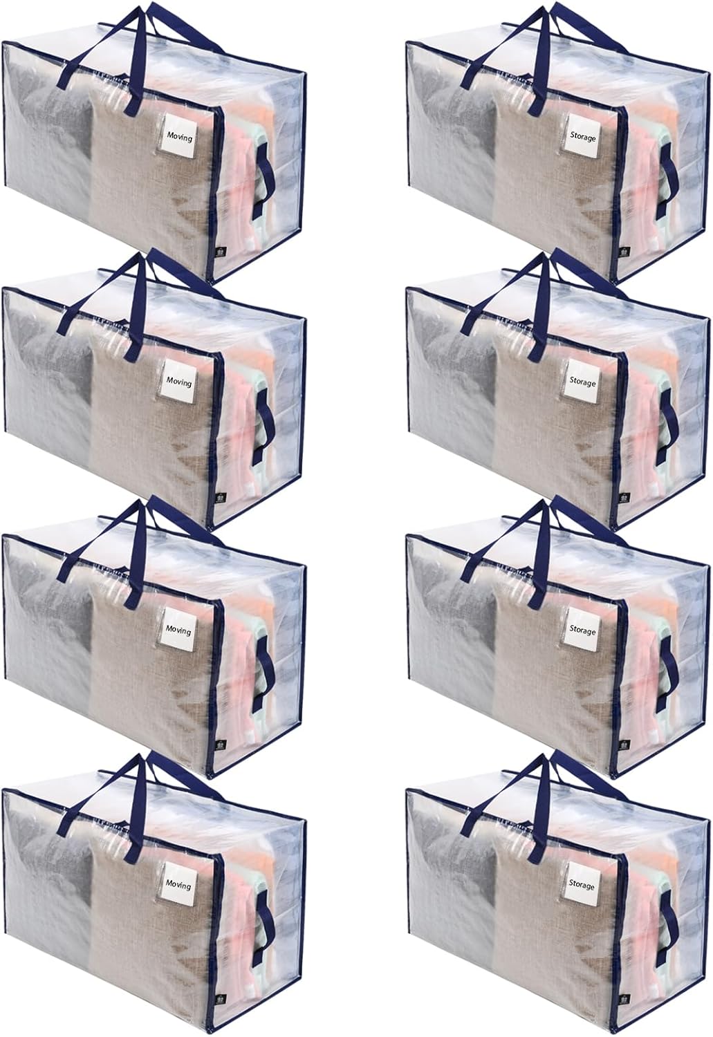 VENO 8 Pack Moving and Storage Bags for Easy Organization