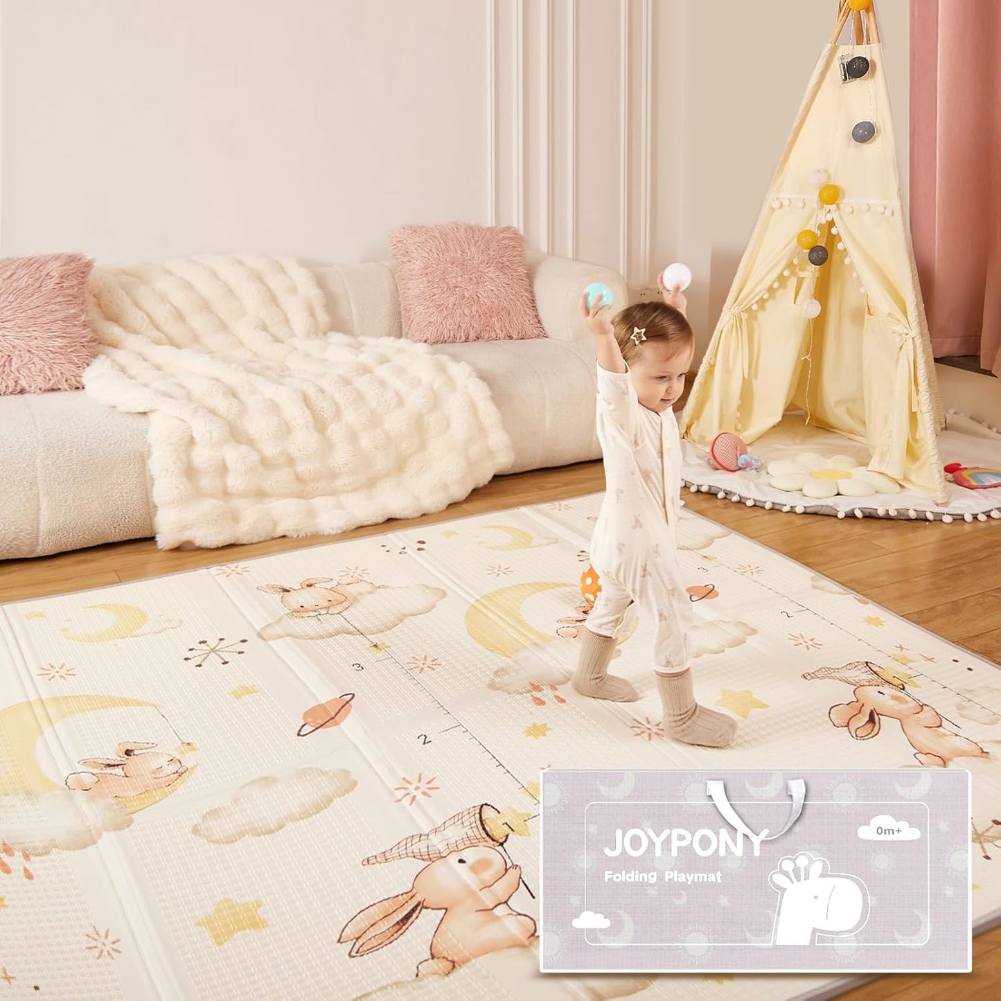 Joypony Baby Play Mat - Extra Large Waterproof Foam Mat