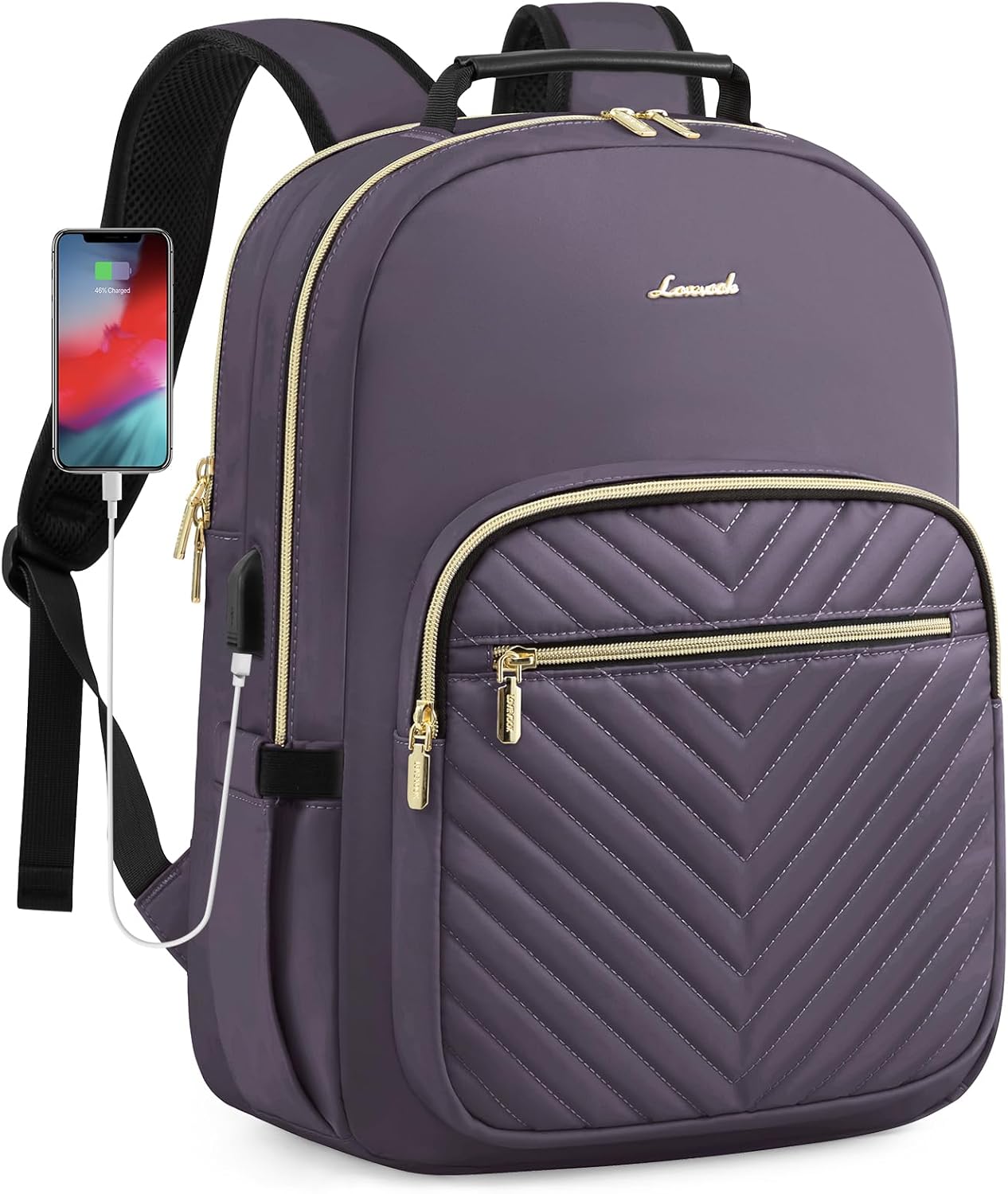 LOVEVOOK Large Capacity Laptop Backpack for Women, Stylish Design