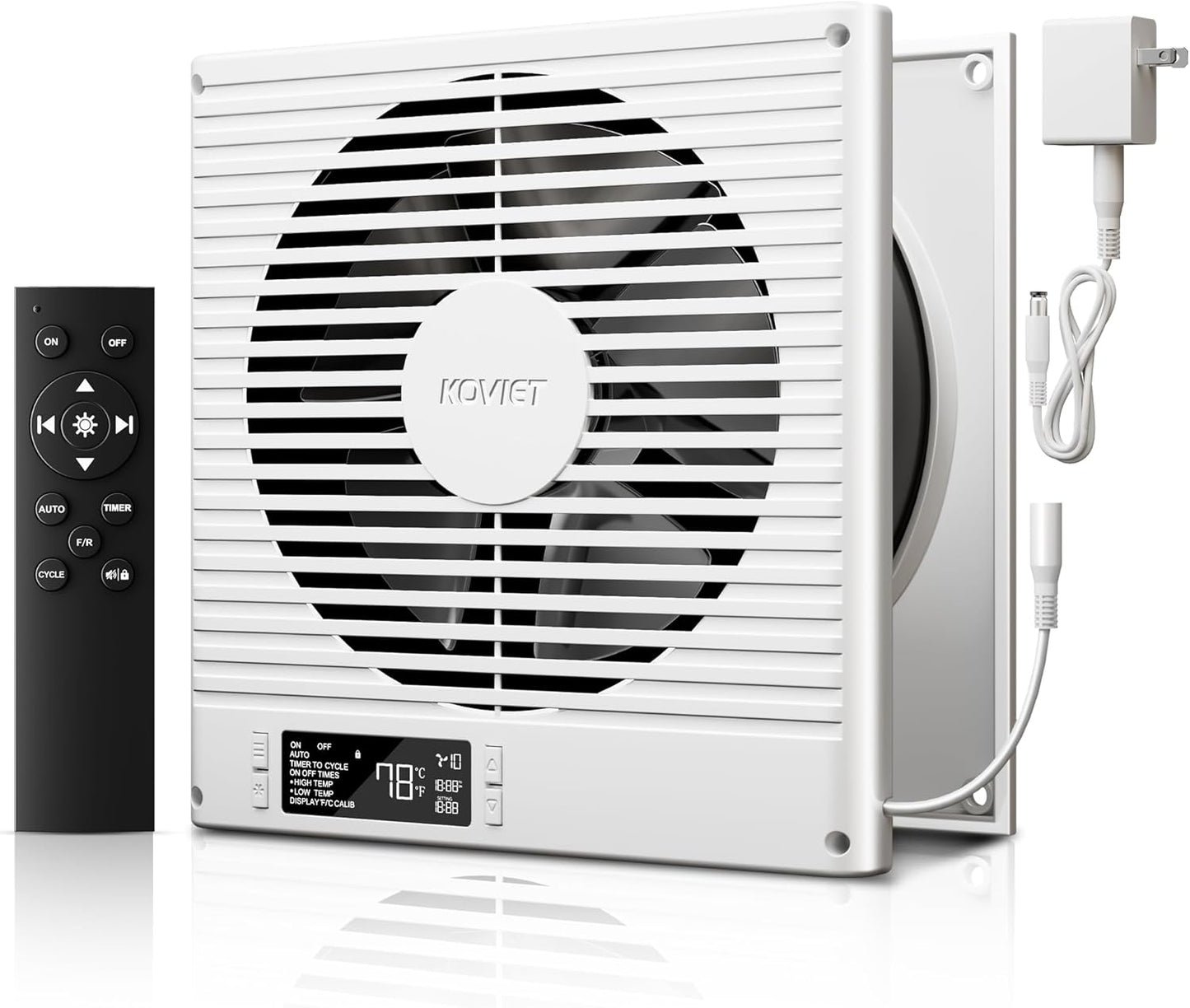 8 Inch Room to Room Ventilation Fan with Remote Control Features