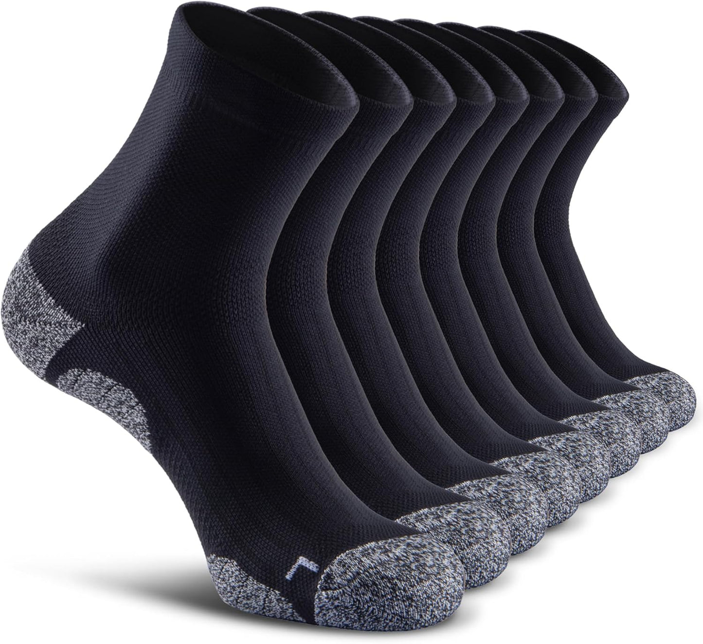 Quarter Compression Socks for Men Women, Cushioned Running Socks
