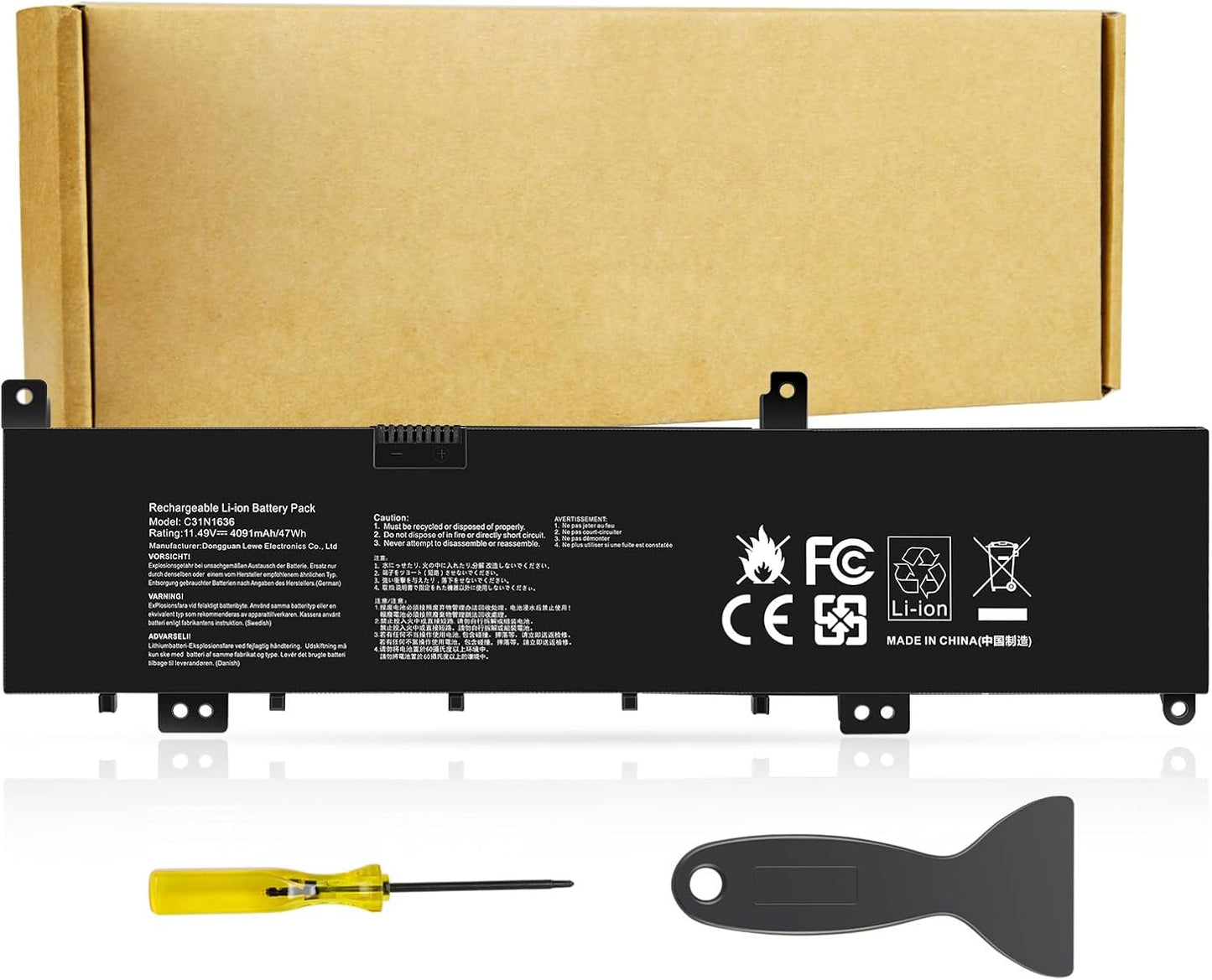 Futurebatt C31N1636 Laptop Battery for Asus VivoBook Pro 15