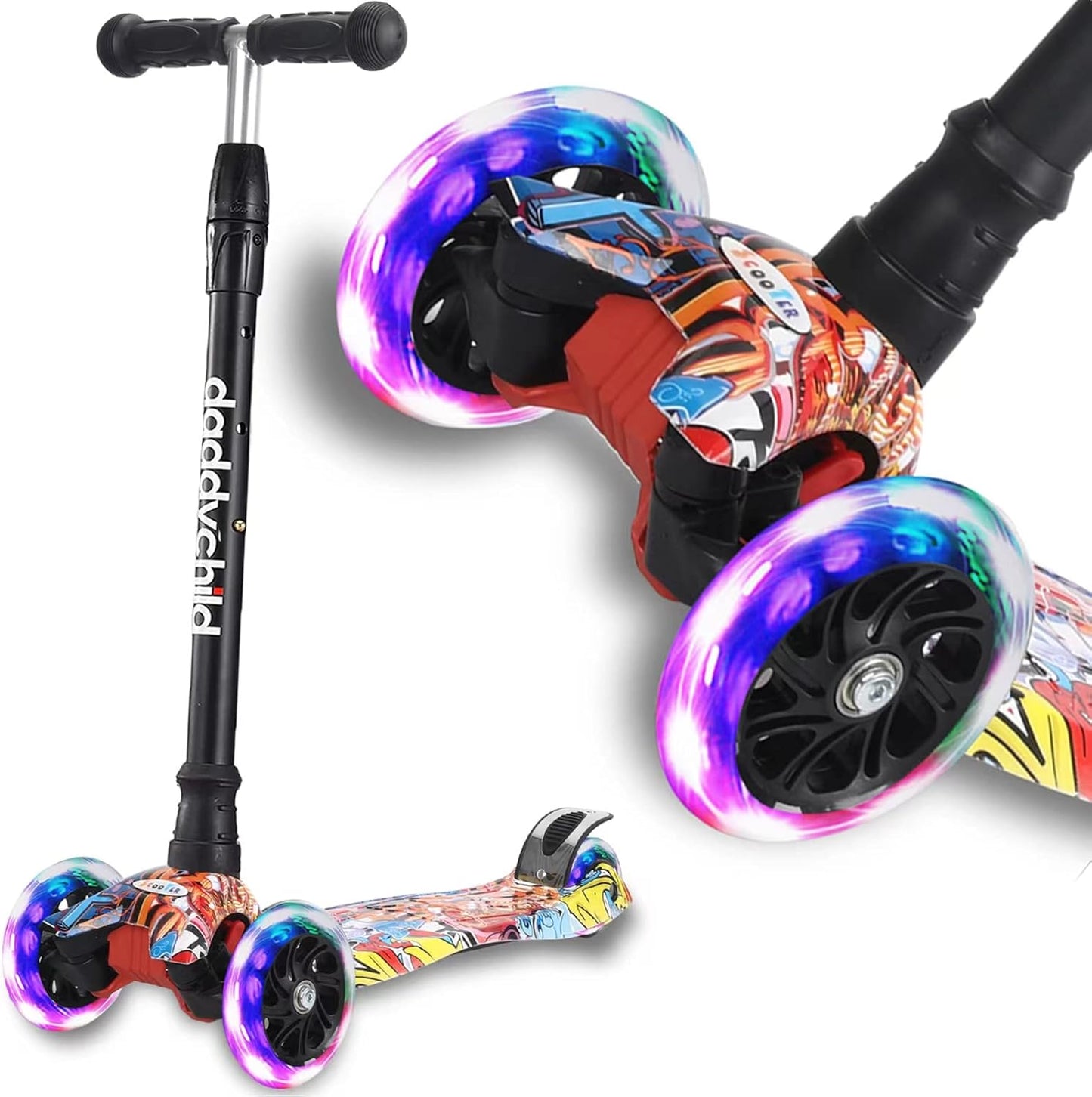 Scooters for Kids 3 Wheel Kick Scooter with Light Up Wheels
