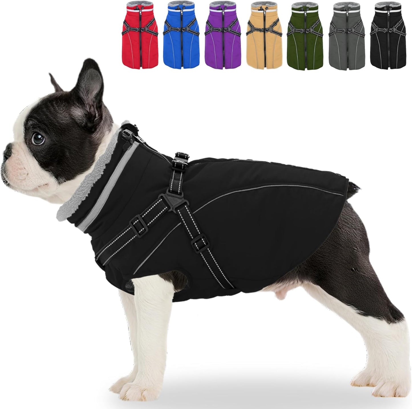Fragralley Dog Coat with Built-In Harness for All Sizes
