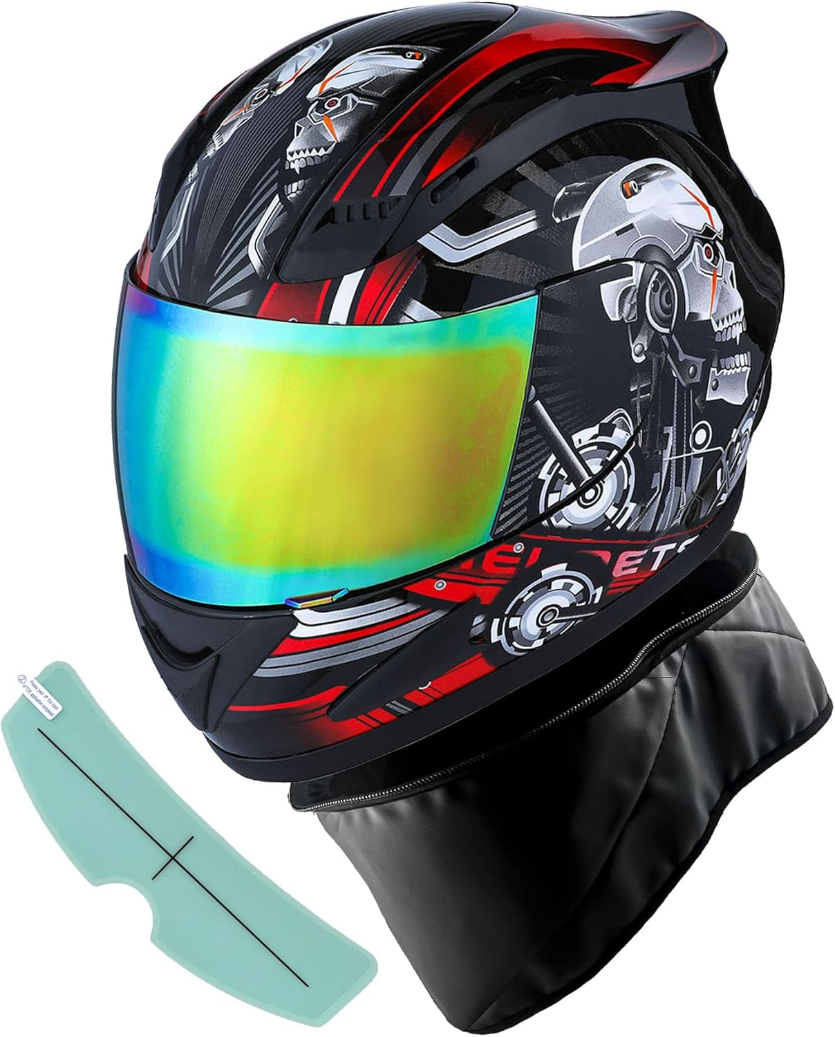1STORM Motorcycle Full Face Helmet with Anti Fog Film and Comfort