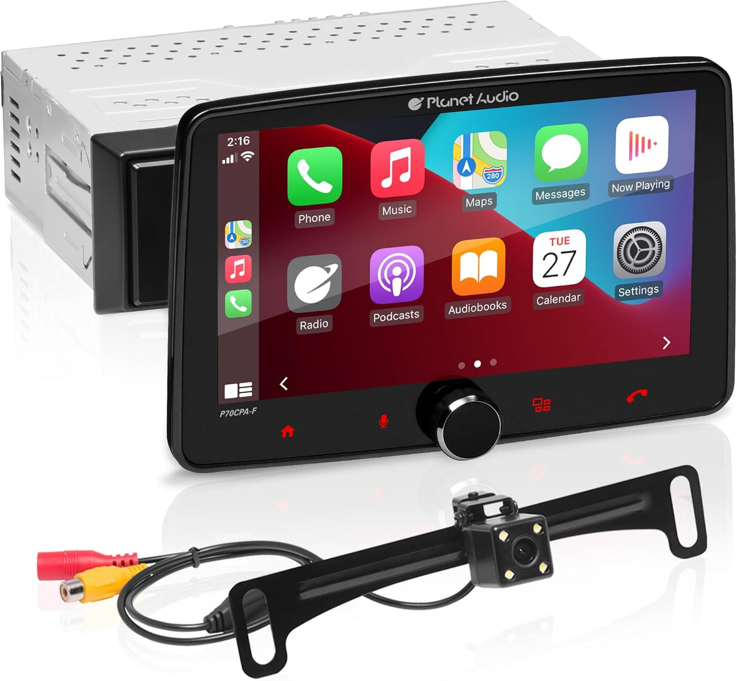 Planet Audio P70CPA-CF Car Stereo with Apple CarPlay & Android Auto