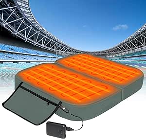 Lslpin Extra Wide Heated Stadium Seat for Ultimate Comfort