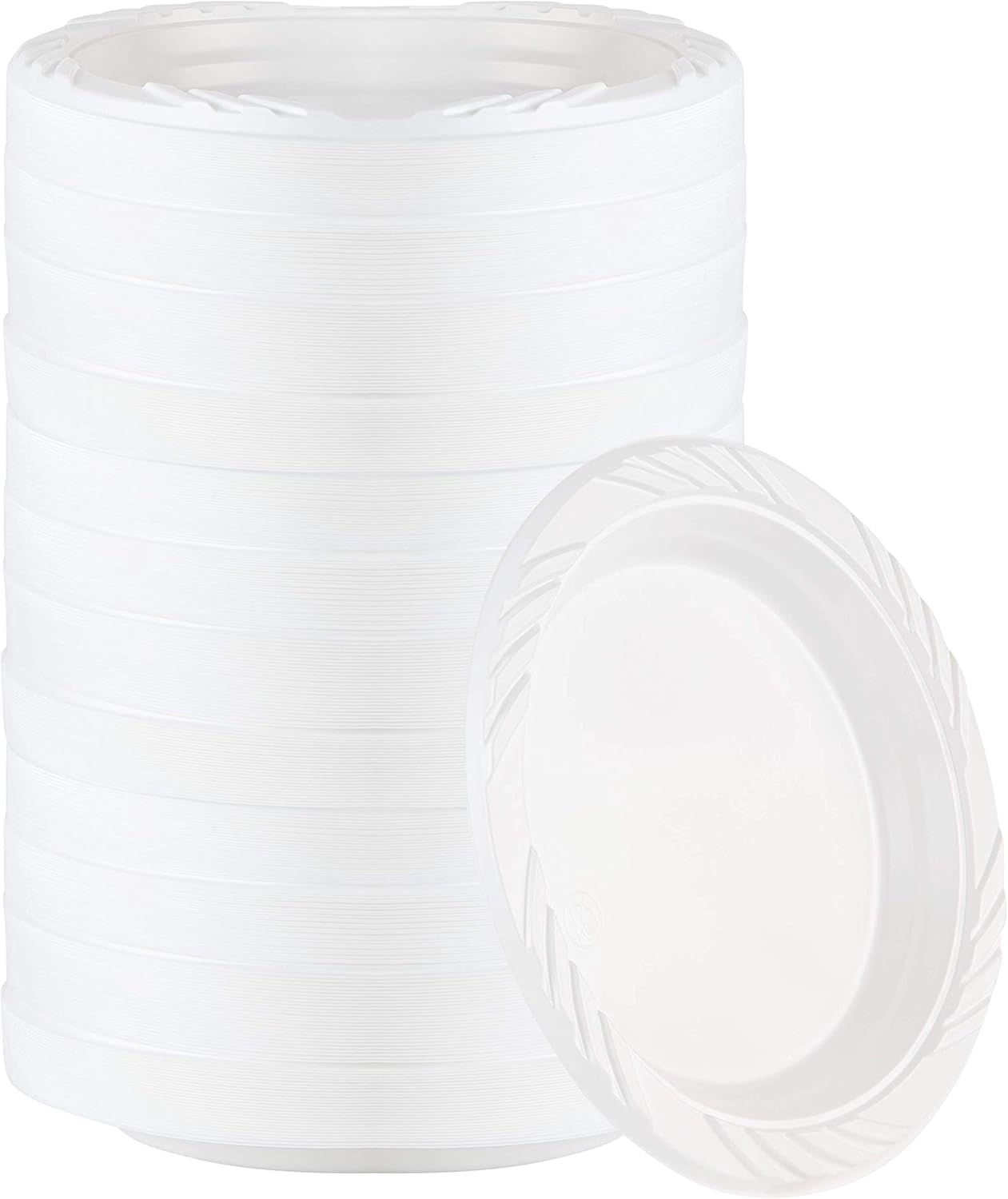 PLASTICPRO 800 Count Disposable 6 Inch White Plastic Plates