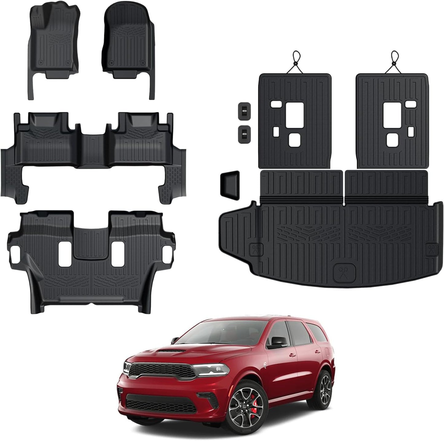 All Weather TPE Cargo Liner and Floor Mats for Dodge Durango