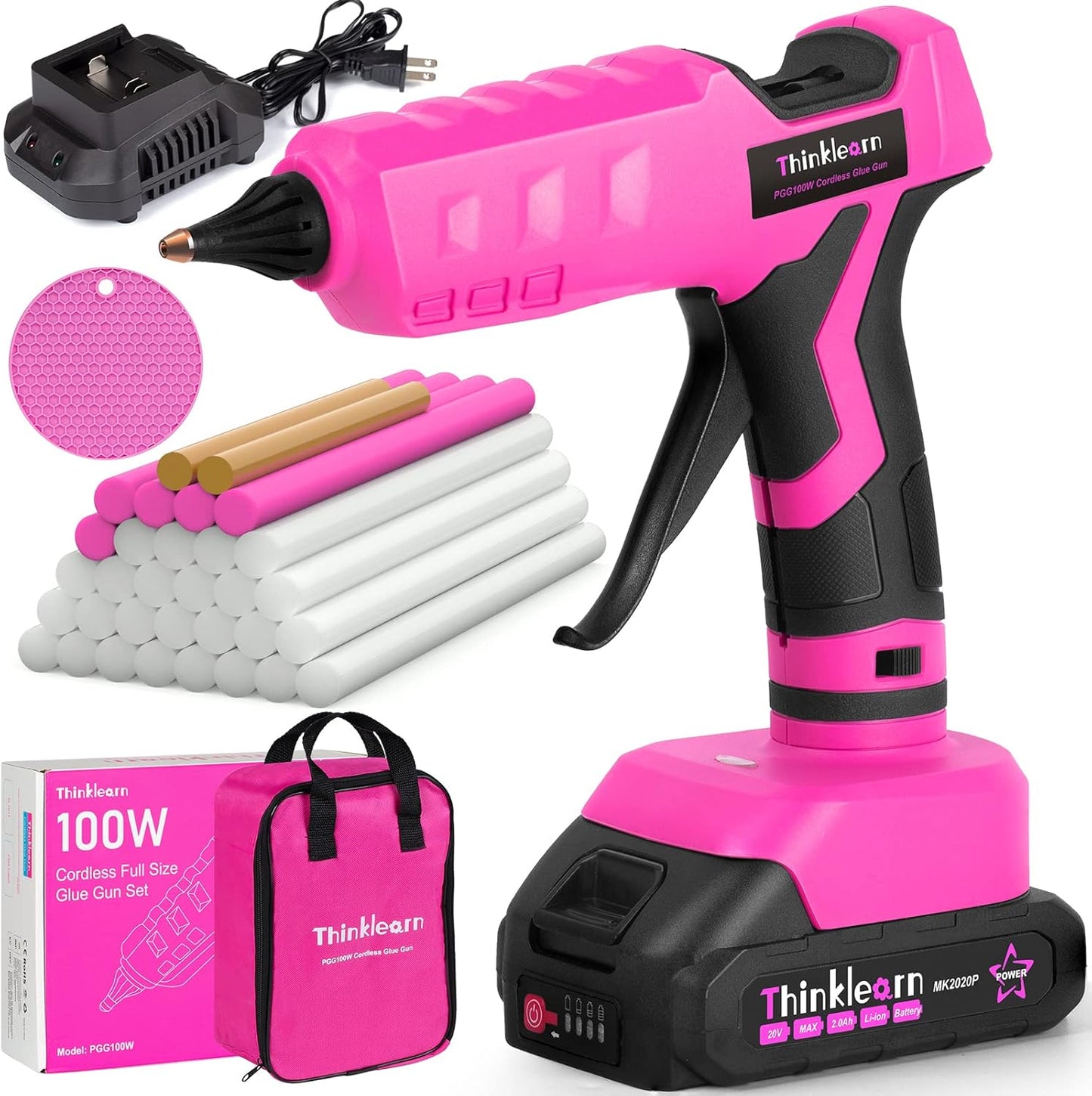 Hot Glue Gun Cordless 20V Kit for DIY Arts and Crafts Projects