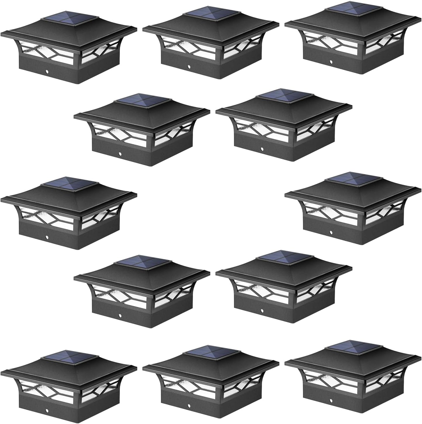 Solar Post Cap Lights Outdoor 12pack for Deck and Fence Use