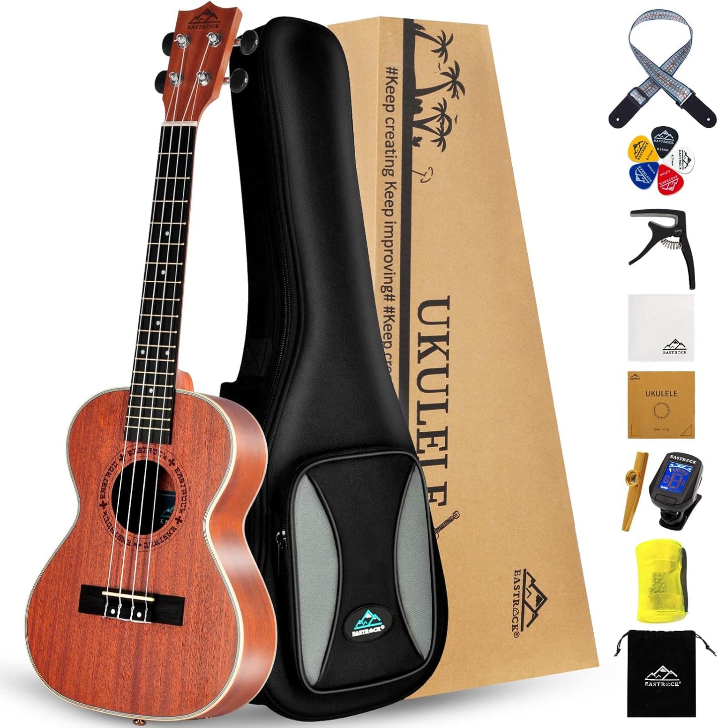 EASTROCK Tenor Ukulele Sapele Beginner 26 inch Kit Review