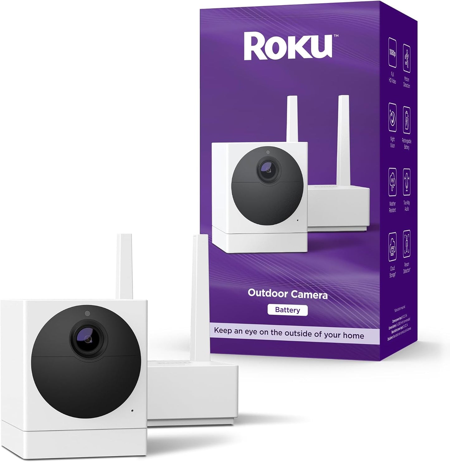 Roku Outdoor Camera - Weather-Resistant HD Security