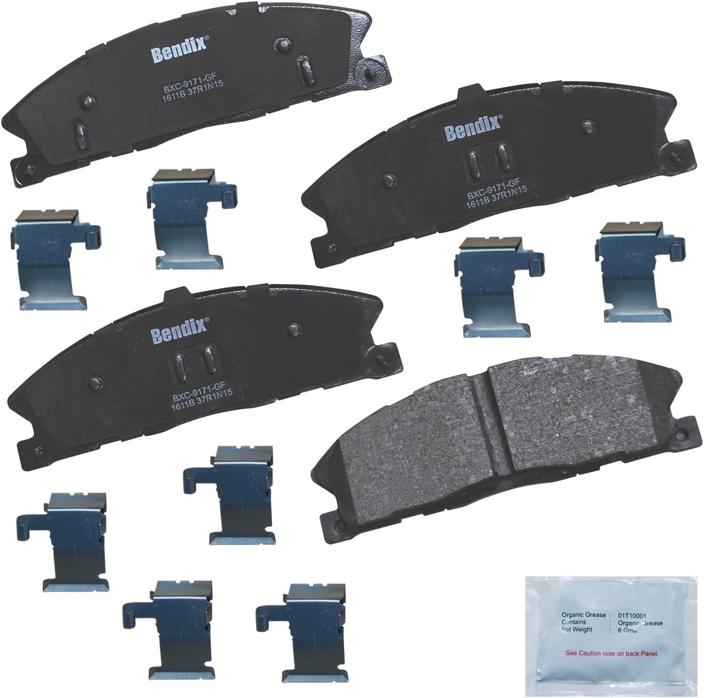 Bendix Priority1 CFC1611B Ceramic Front Brake Pads for Ford Flex