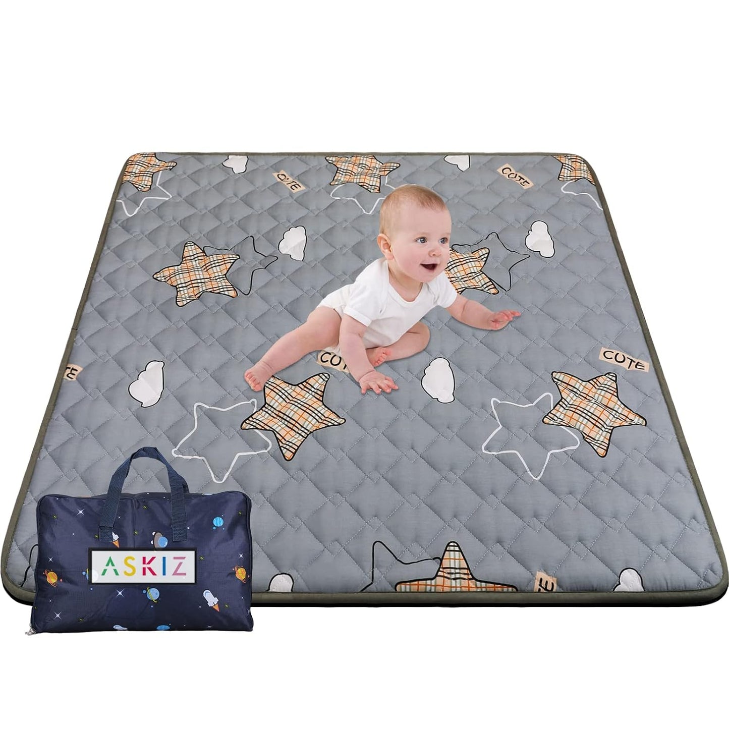 Ultra Soft Baby Play Mat - Non-Slip & Thick 50x50 Inch