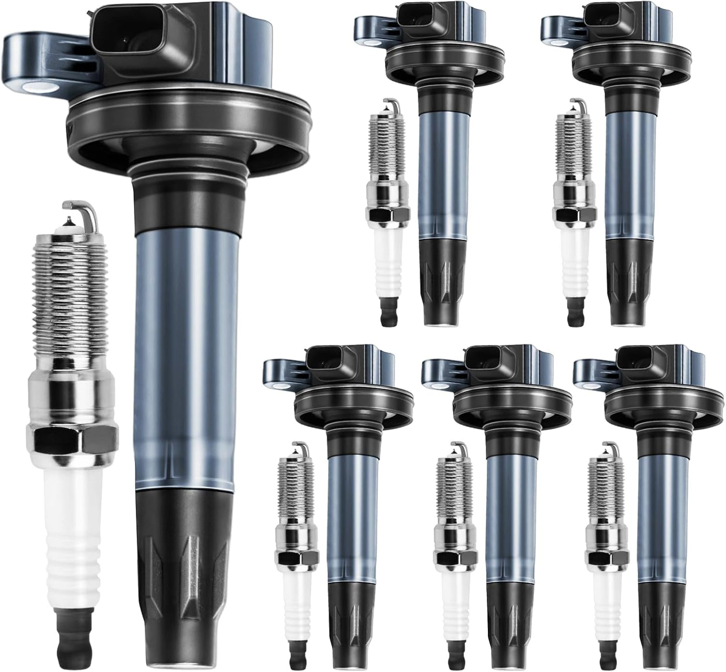 6PCS Ignition Coil Pack & Iridium Spark Plugs for Ford Vehicles