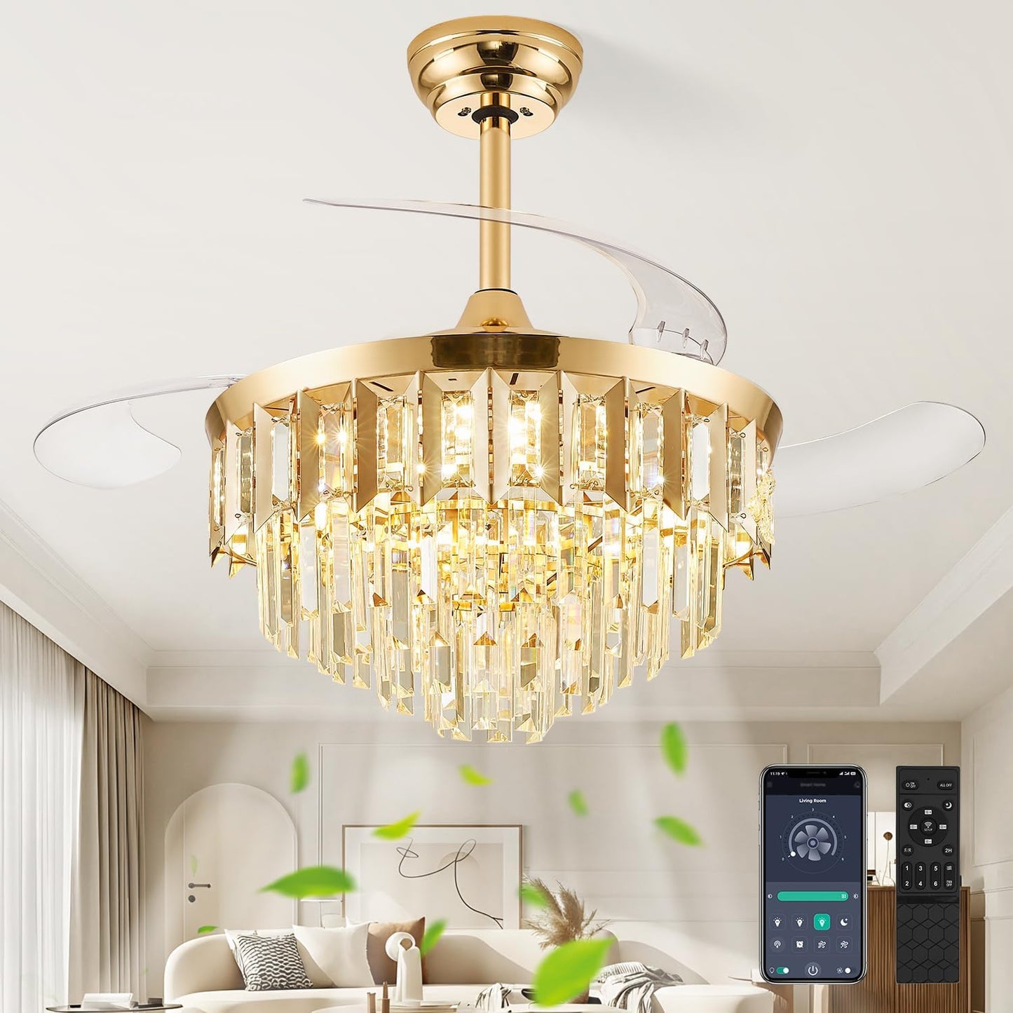 Elegant 42 Fandelier Ceiling Fan with Light for Any Room