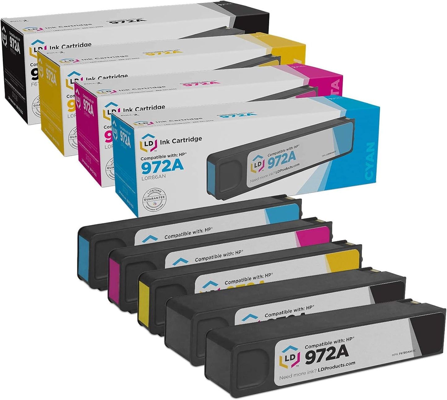 HP 972A Ink Cartridges Replacements - Vibrant Printing Colors