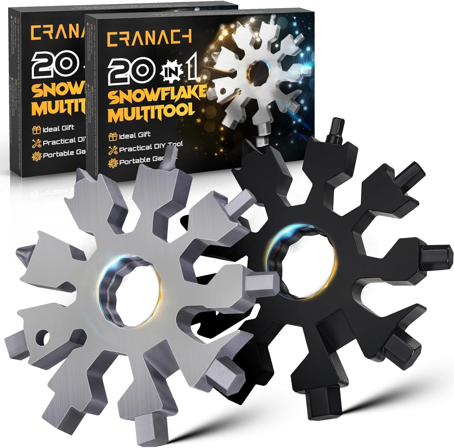 CRANACH Snowflake Multitool - Unique Stocking Stuffer for All!