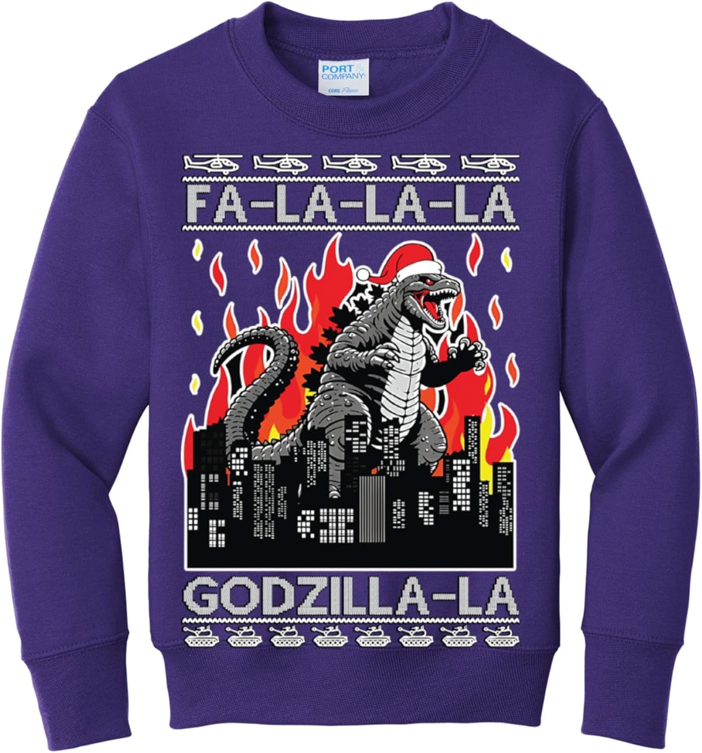 Wild Custom Apparel Kids Santa Ugly Funny Christmas Sweater