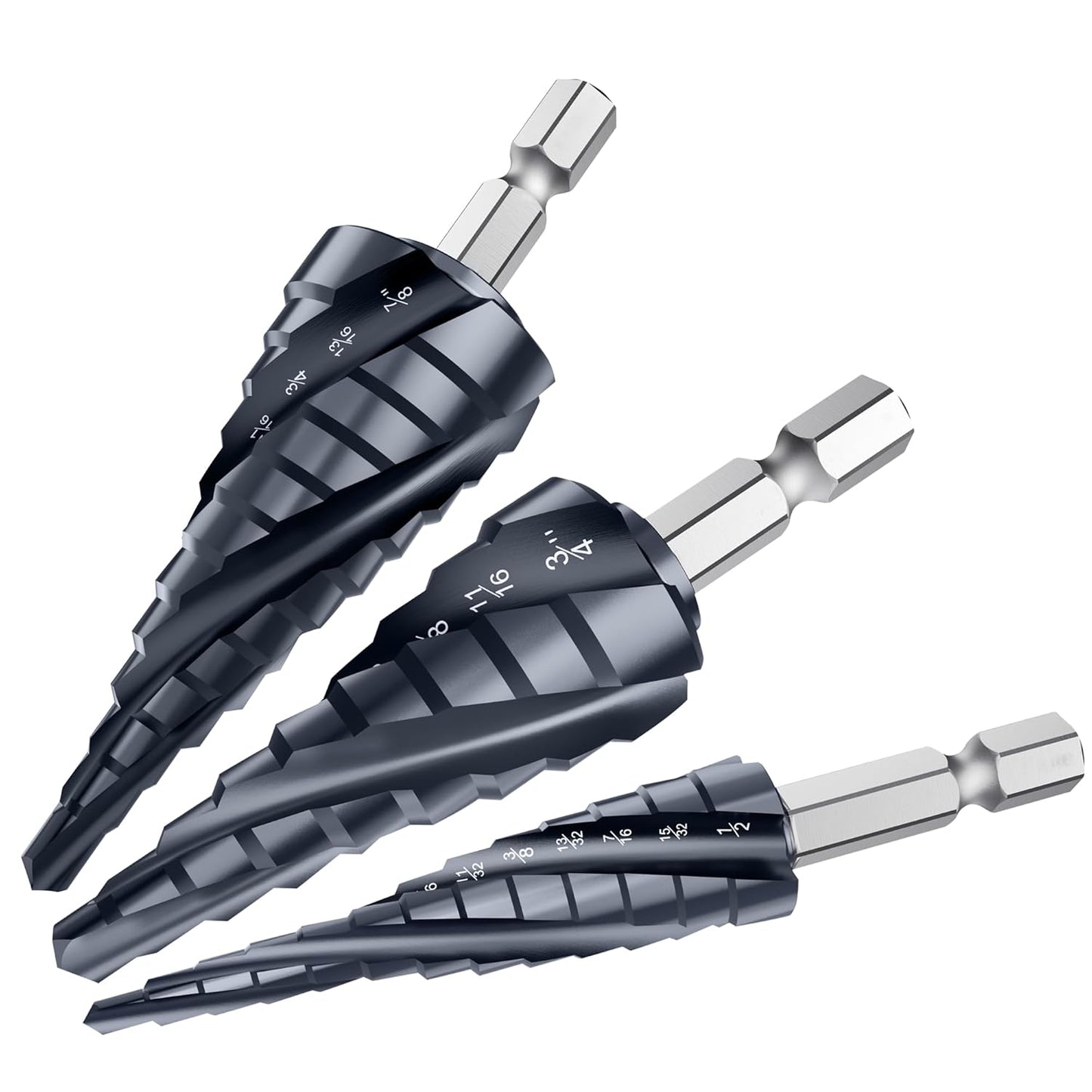 M35 Cobalt Step Drill Bit Set for Metal, Wood, and Plastic
