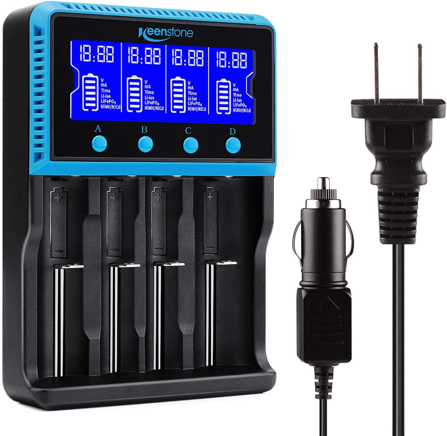 Keenstone Smart Universal Battery Charger LCD