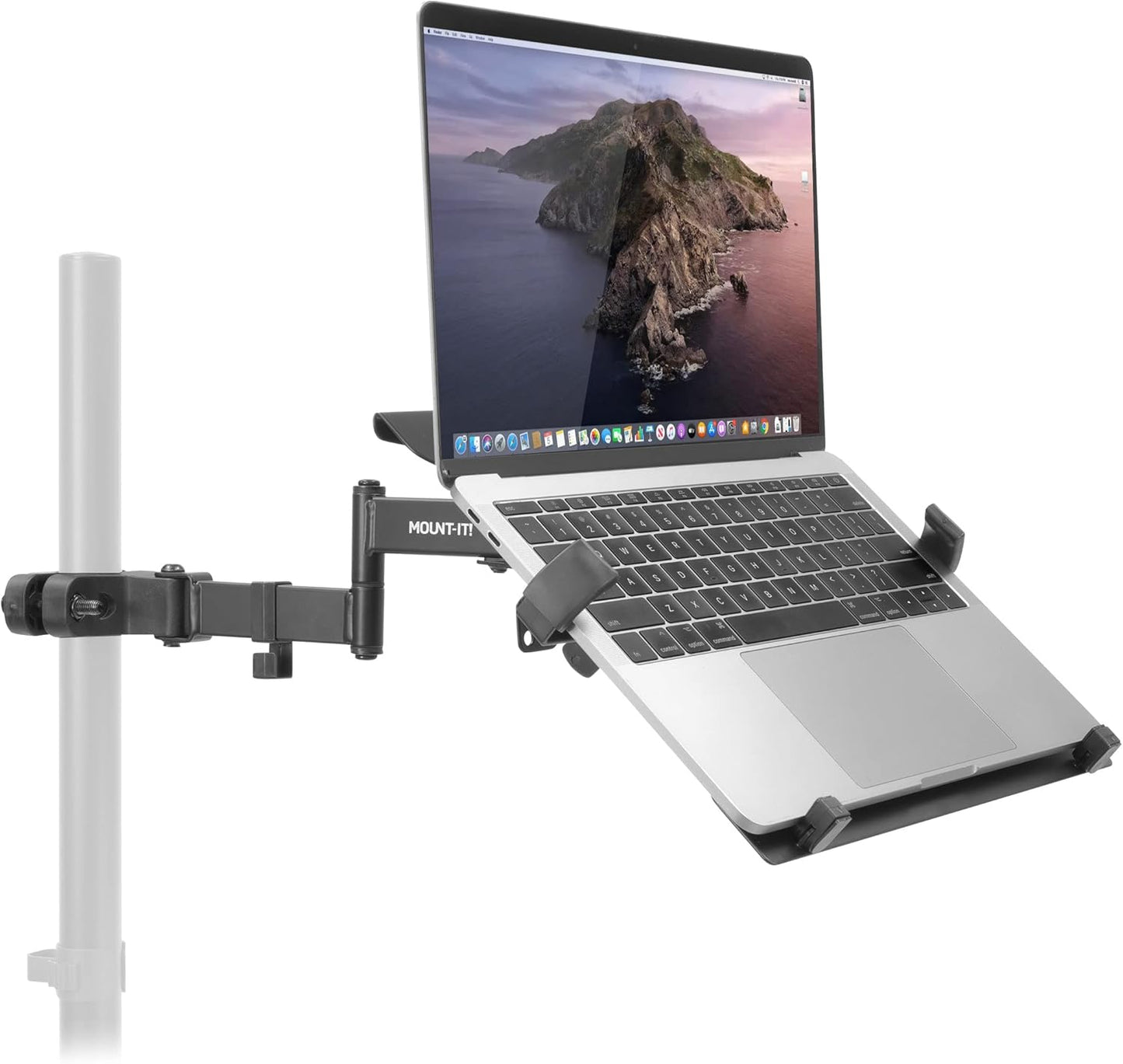 Mount-It! Laptop Pole Mount Tray for Full Motion Workstations