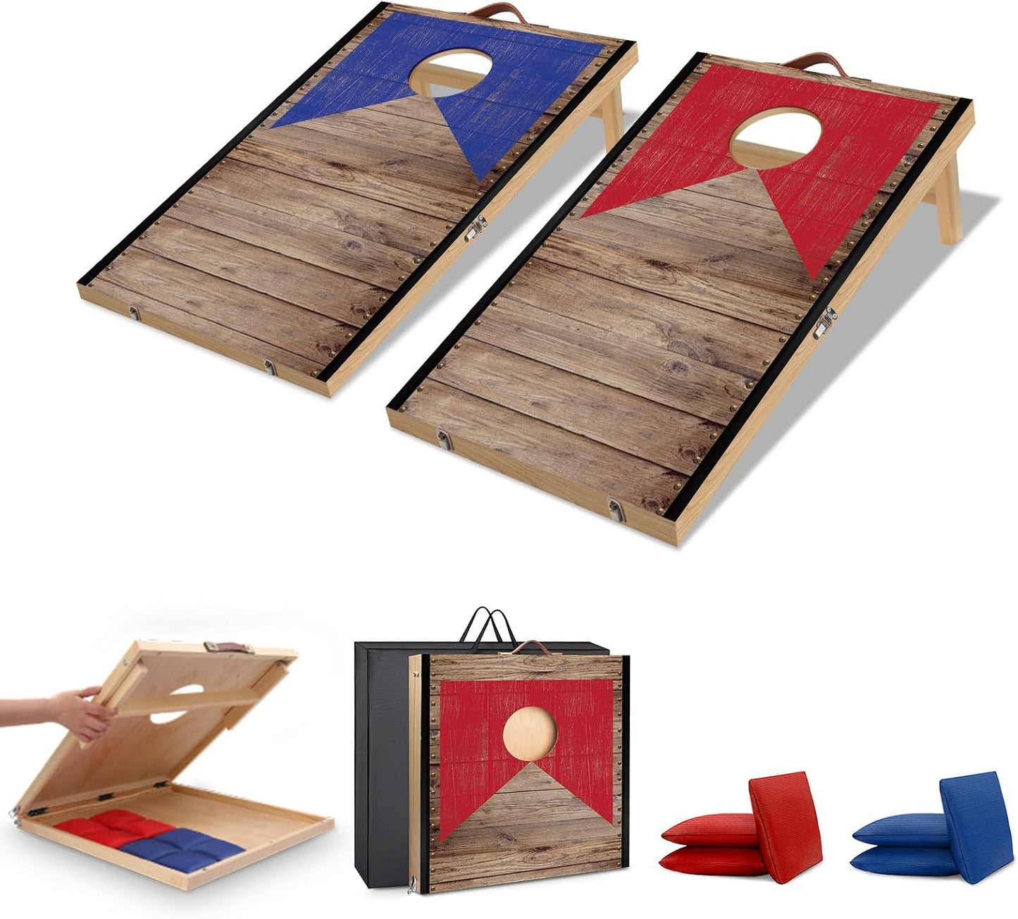 Portable Cornhole Board Set for Indoor and Outdoor Fun