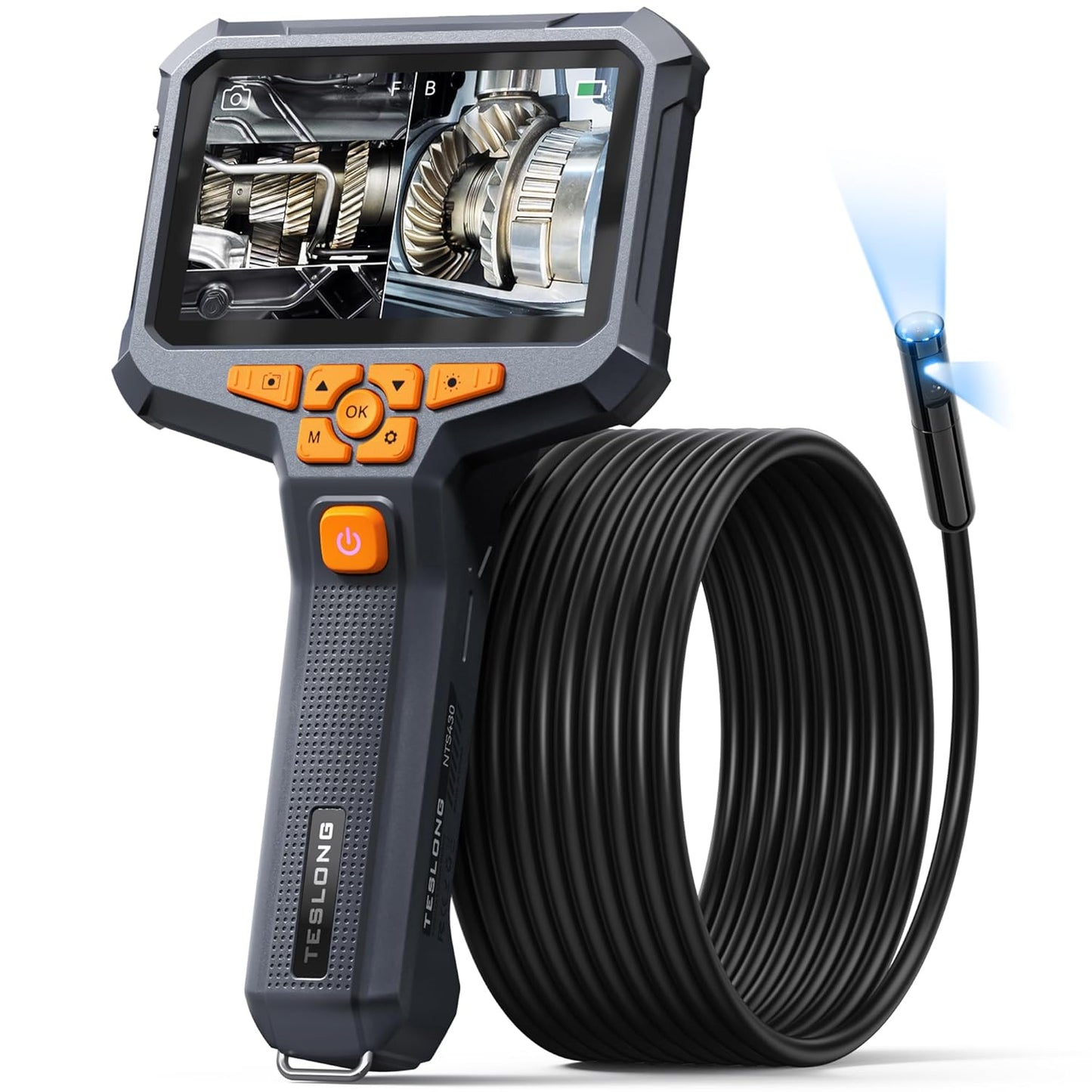 Dual Lens Endoscope Camera with Light for Inspections