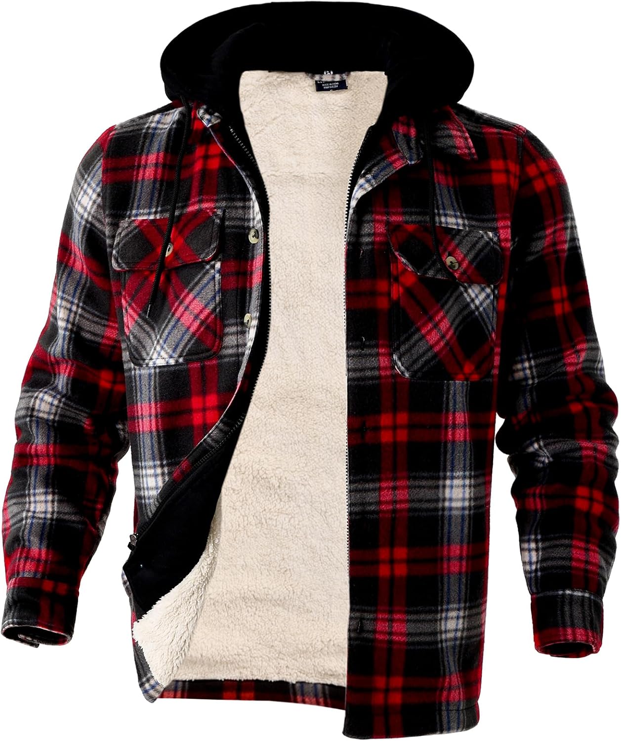 Yasumond Hoodies for Men Heavy Sherpa Lined Winter Coats