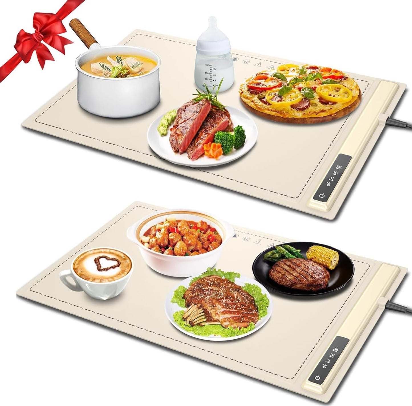 Electric Warming Tray for Food - Portable Silicone Food Warmer