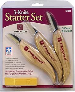 Flexcut Carving Knives Starter Set with Ergonomic Handles